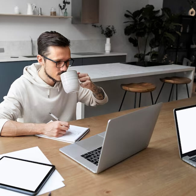 working at home