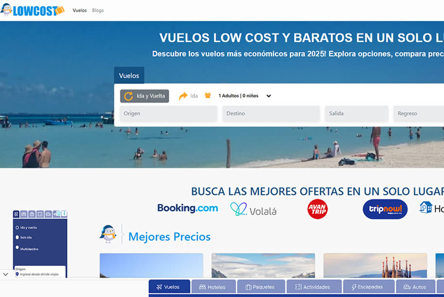 low cost home page